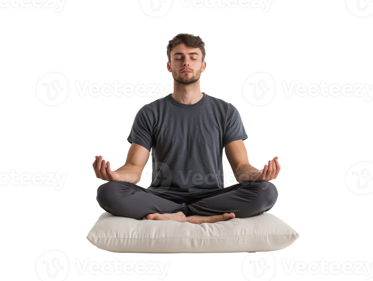 Mindfulness practice in a serene setting png