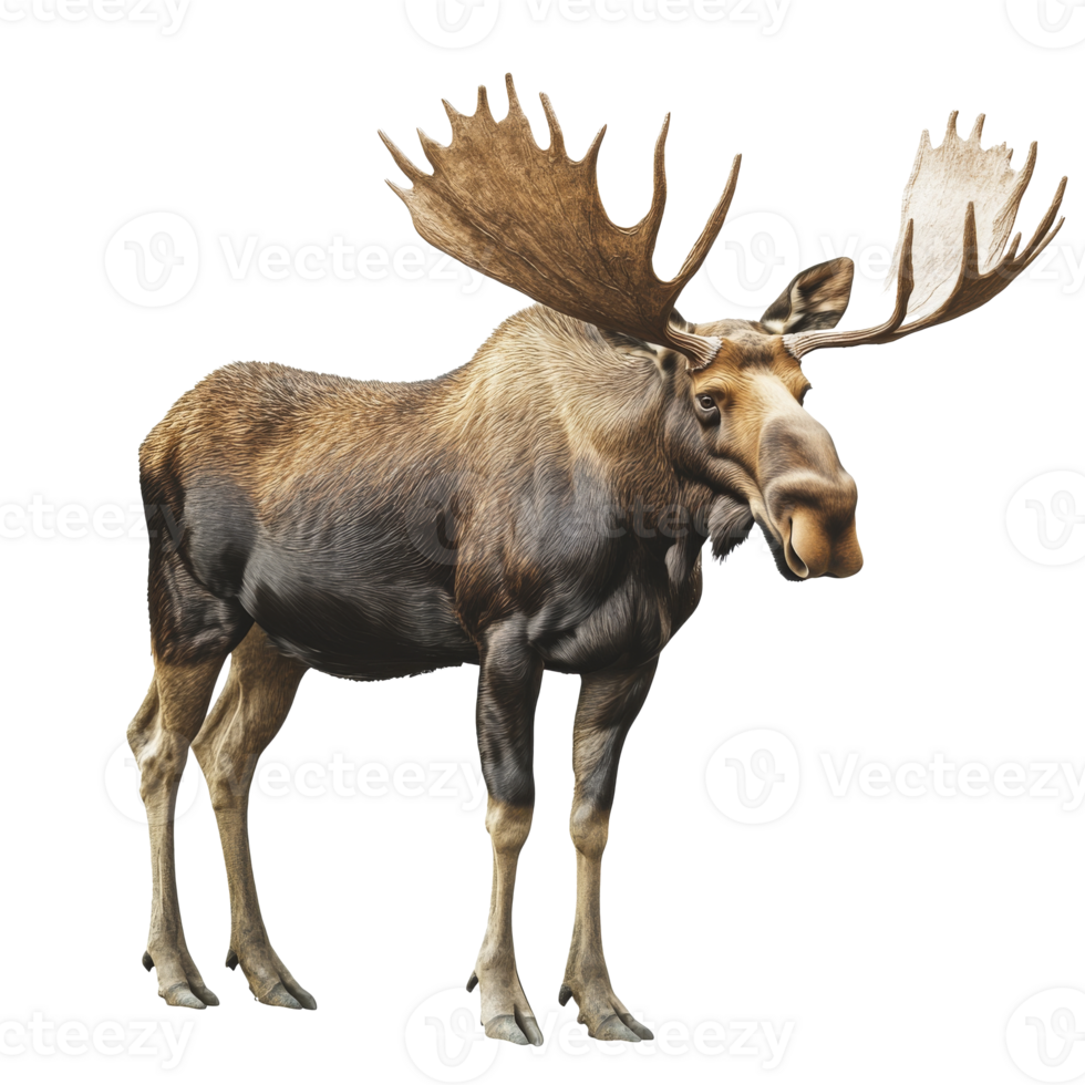 Majestic moose standing in natural posture png