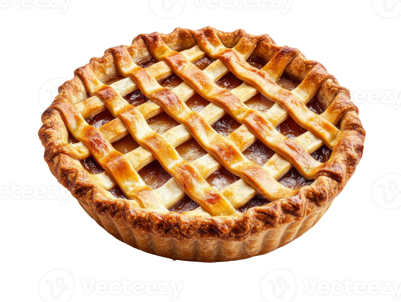Ready to serve apple pie with lattice png
