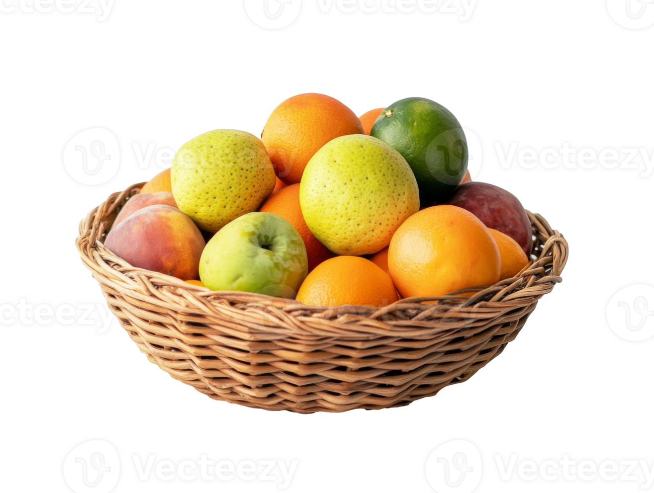 Fresh fruit basket with colorful variety of fruit png