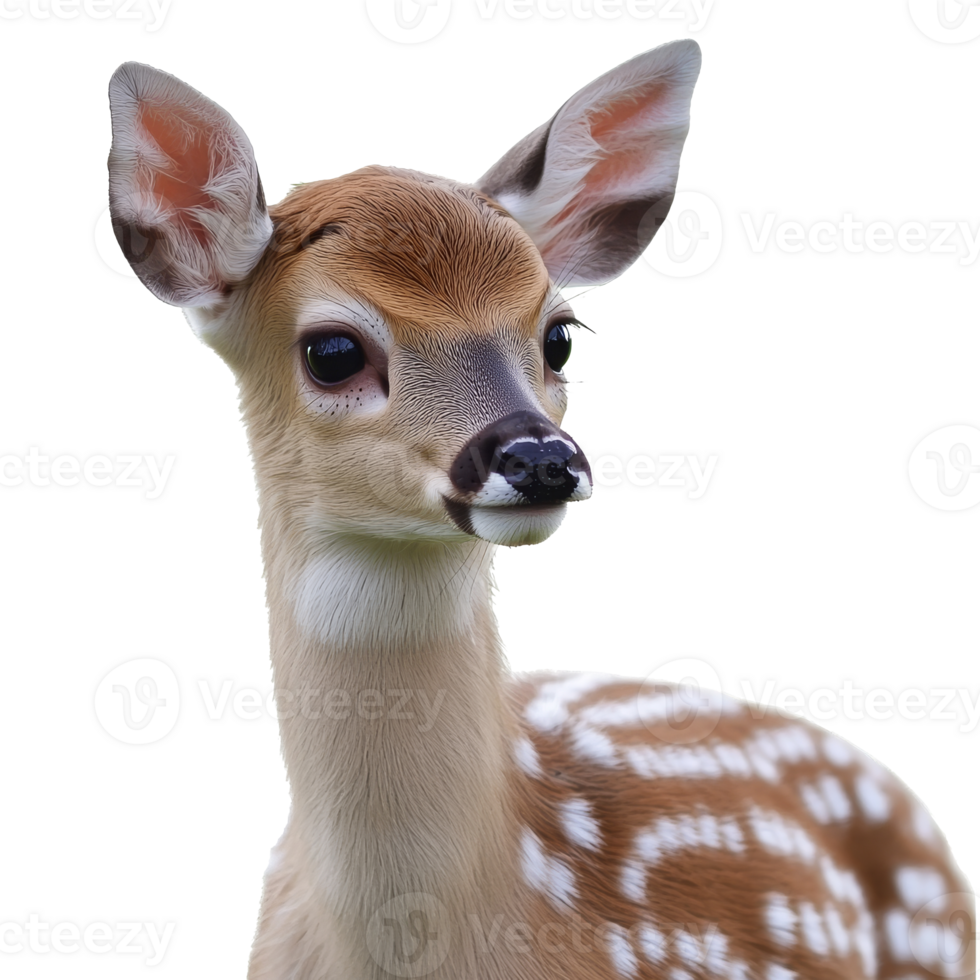 Young deer with spots standing in bright light png