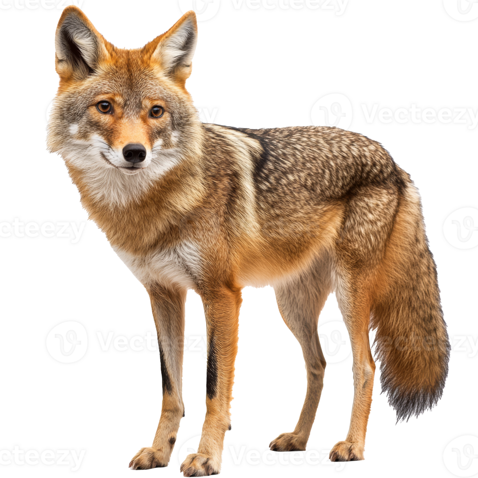 Coyote standing gracefully in natural pose png