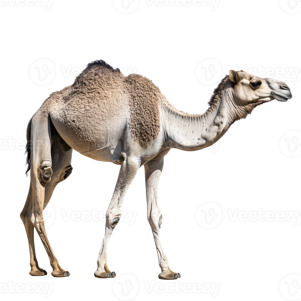 Camel walking gracefully in a desert environment png