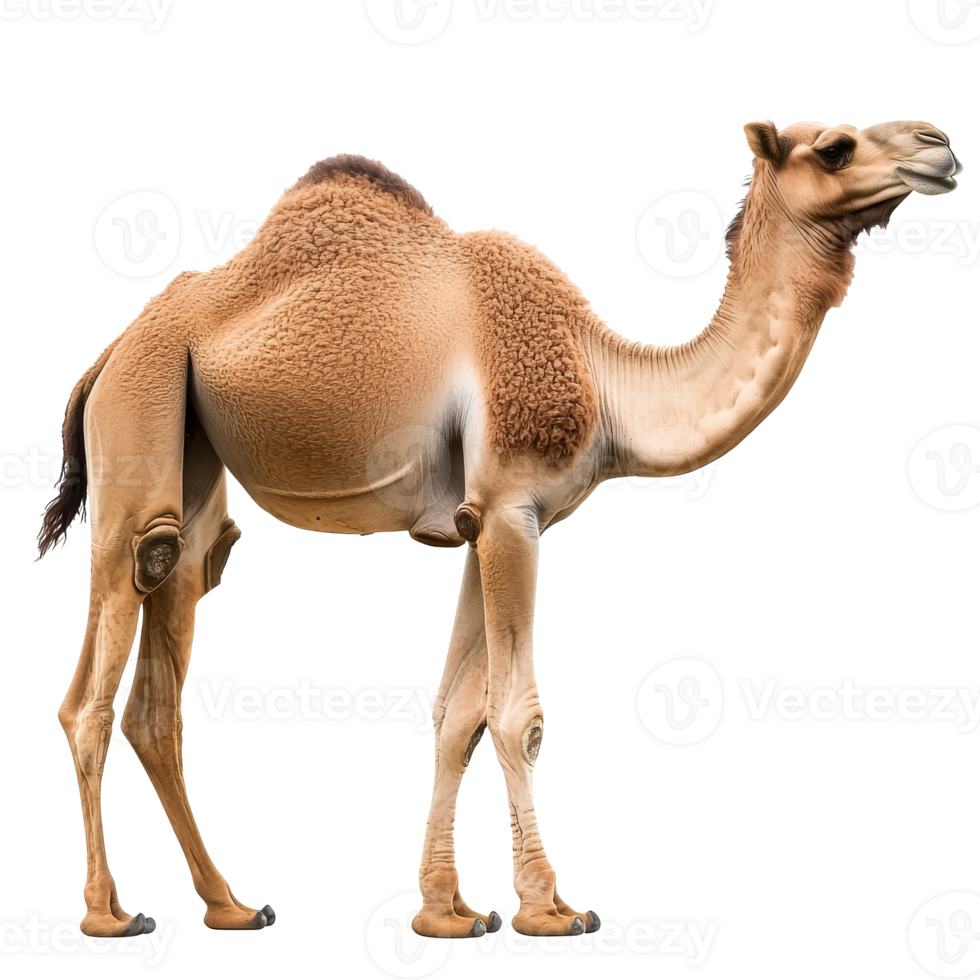 Camel standing in a natural pose at midday png