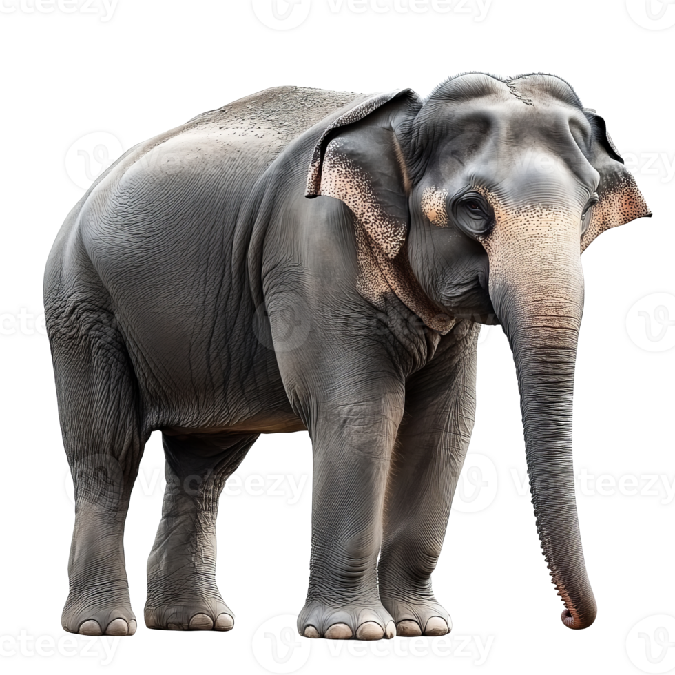 Elephant illustration in natural pose png