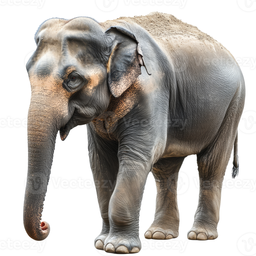 Elephant walking gracefully across the landscape png