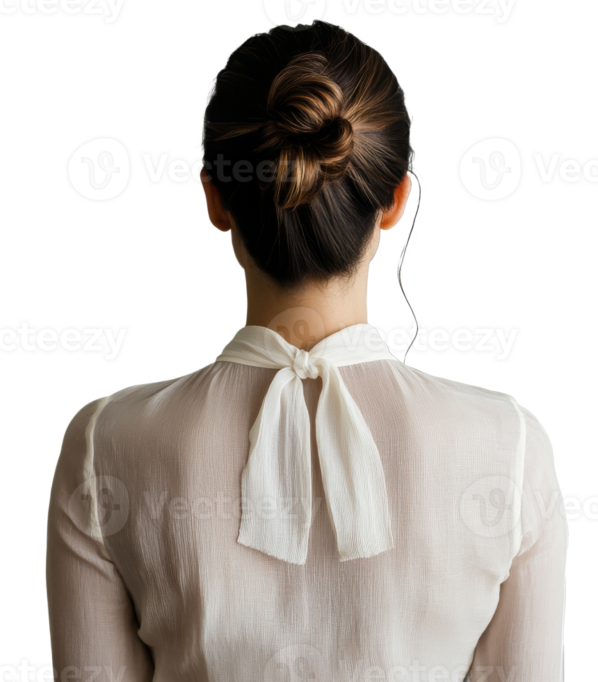 Elegant hairstyle showcase in soft lighting png