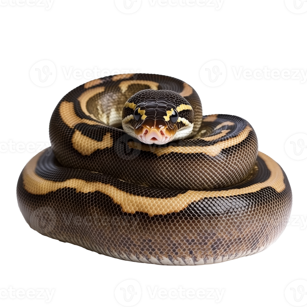 Ball python curled up in a relaxed position 52653743 PNG