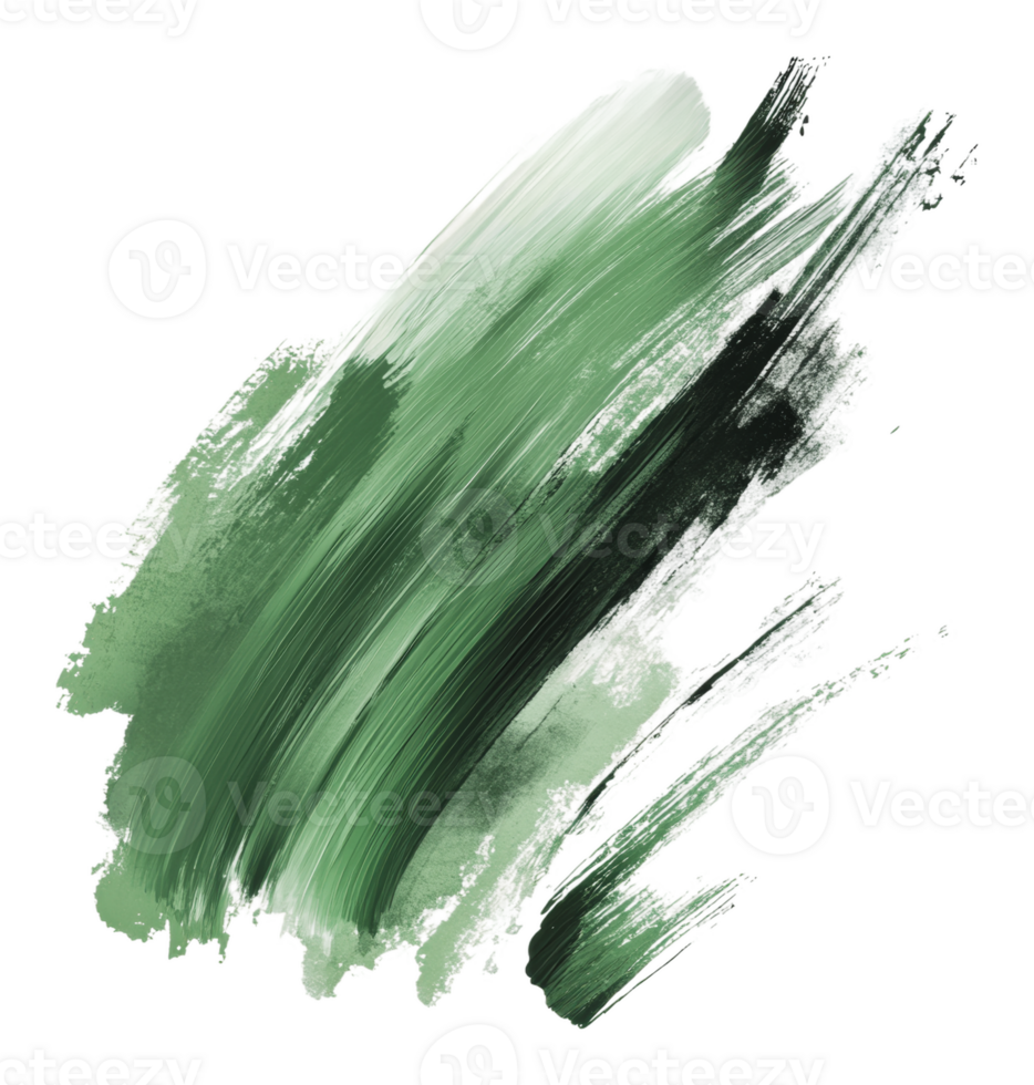 Abstract green paint strokes on a white background png