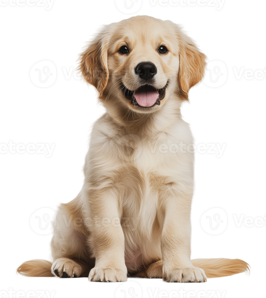 Goldie puppy on white background png