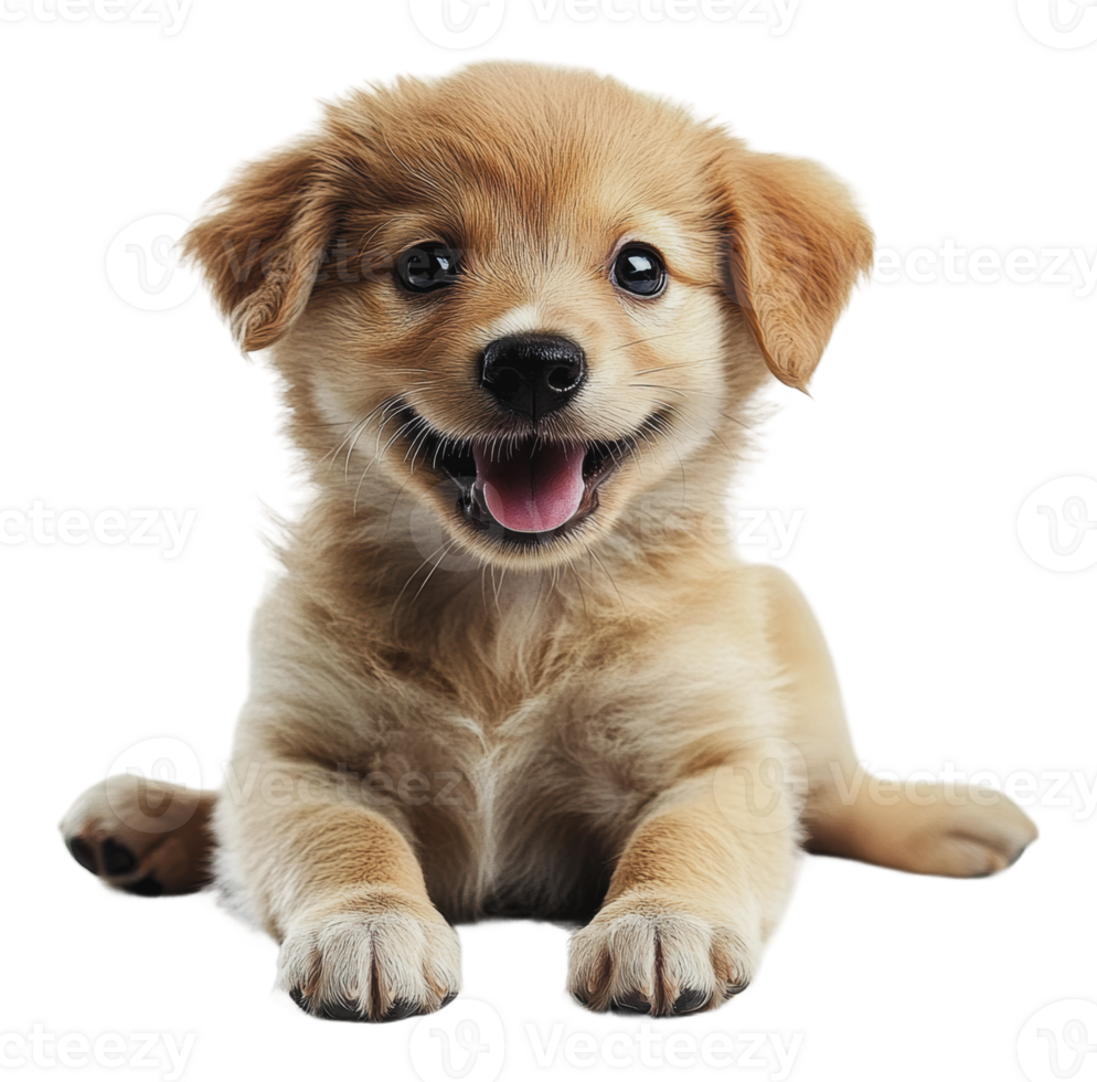 Joyful puppy sitting happily png
