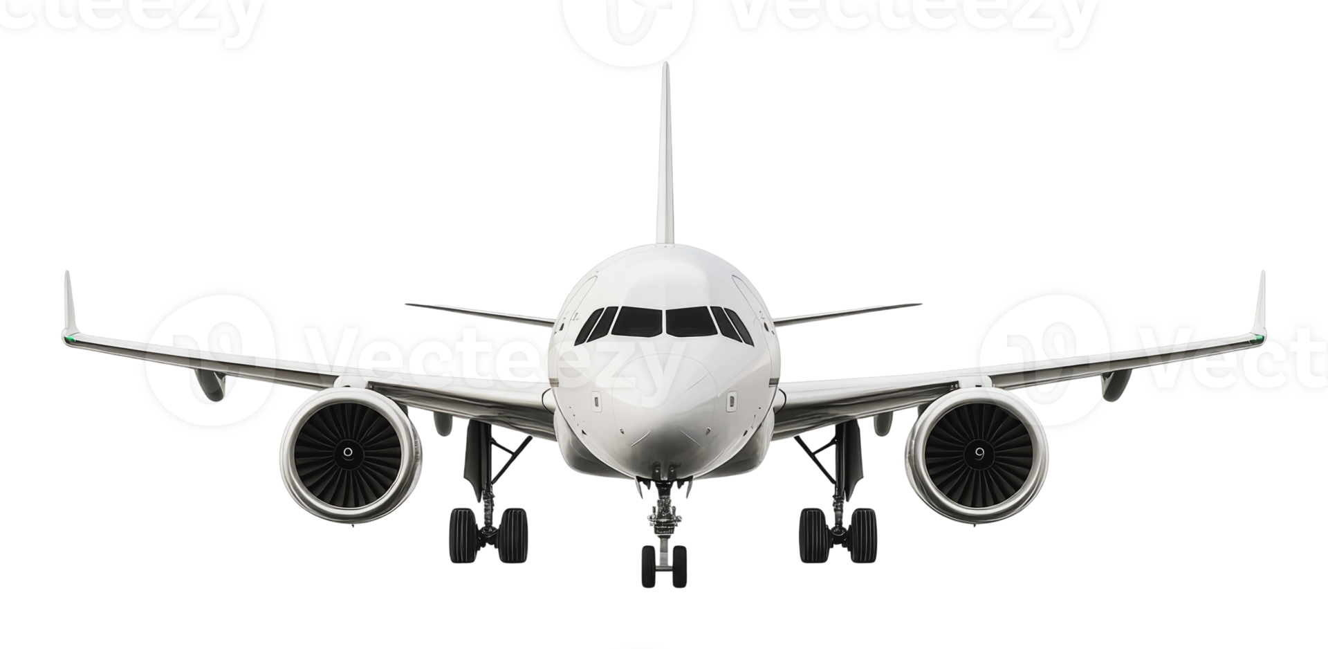 Modern passenger aircraft prepared for takeoff png