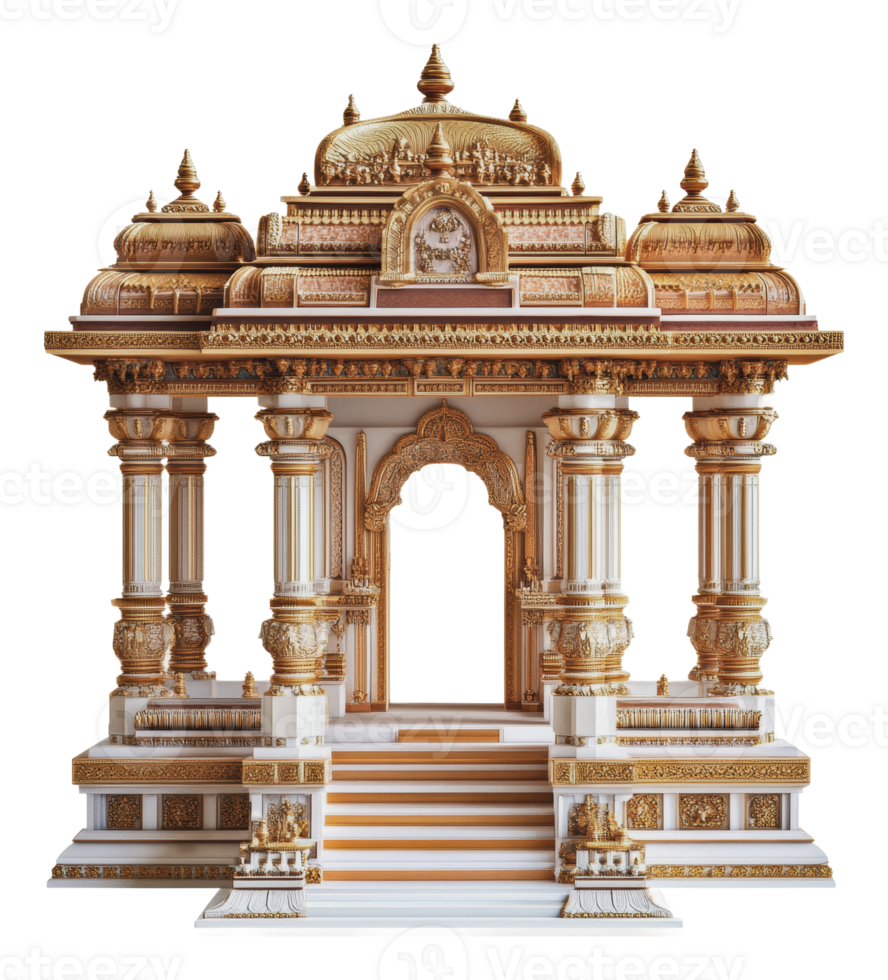 Beautifully crafted architectural temple png