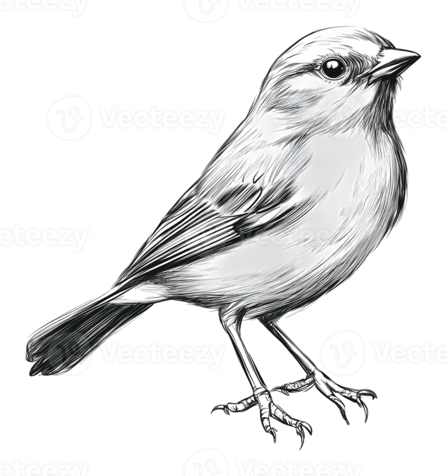 Graceful small songbird illustration png