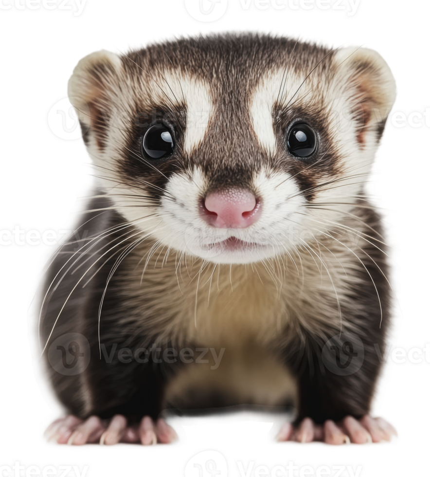 Cute ferret exploring its world png