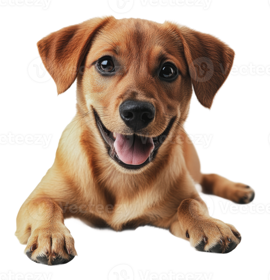 Playful puppy on white background png