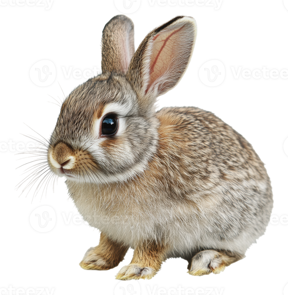 Rabbit resting on a white background png