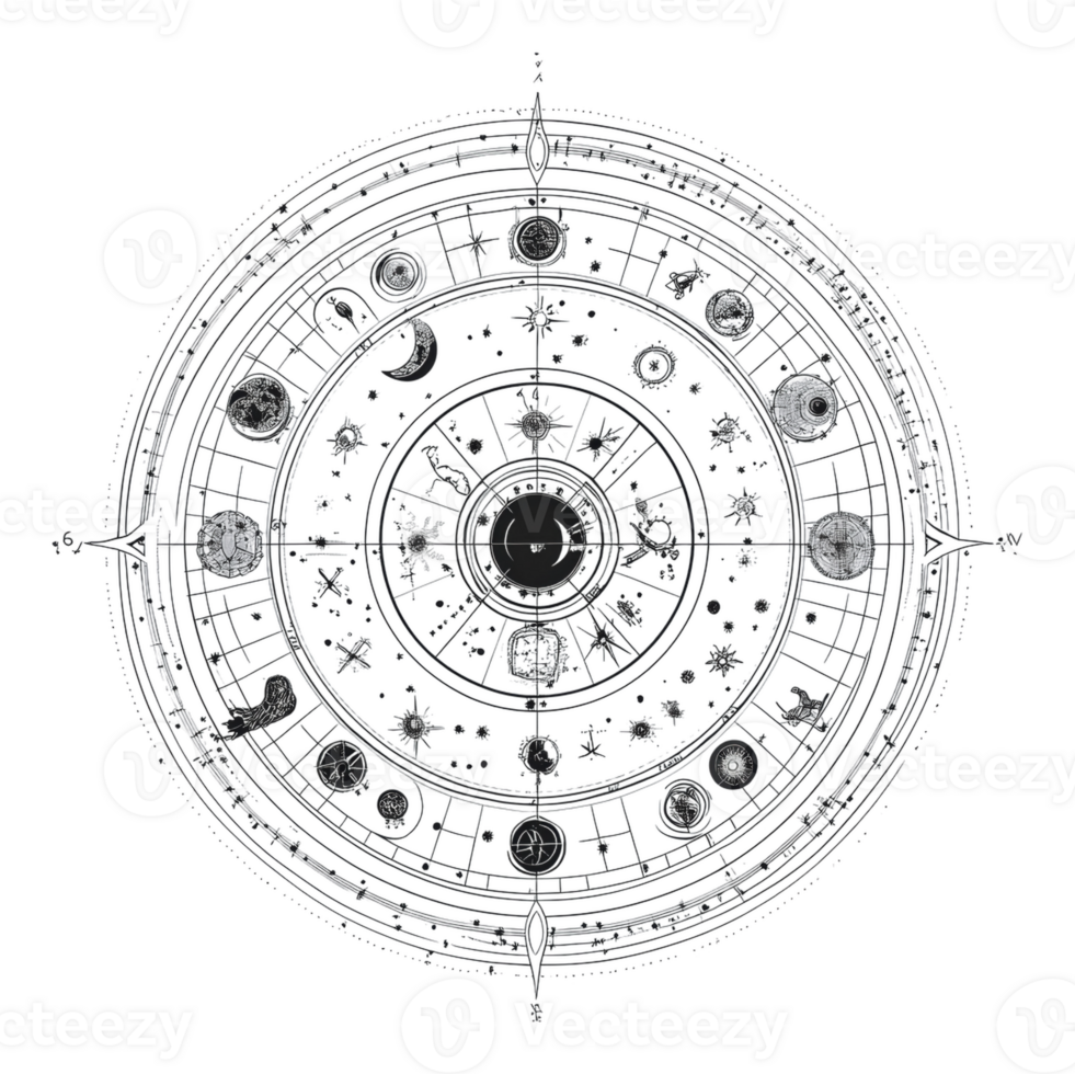 Zodiac signs and symbols chart png