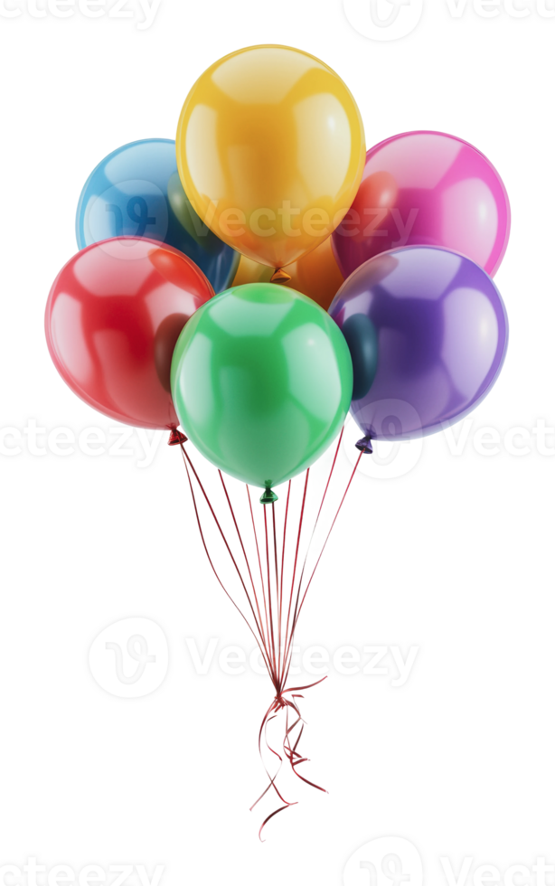 Balloons floating in celebration png