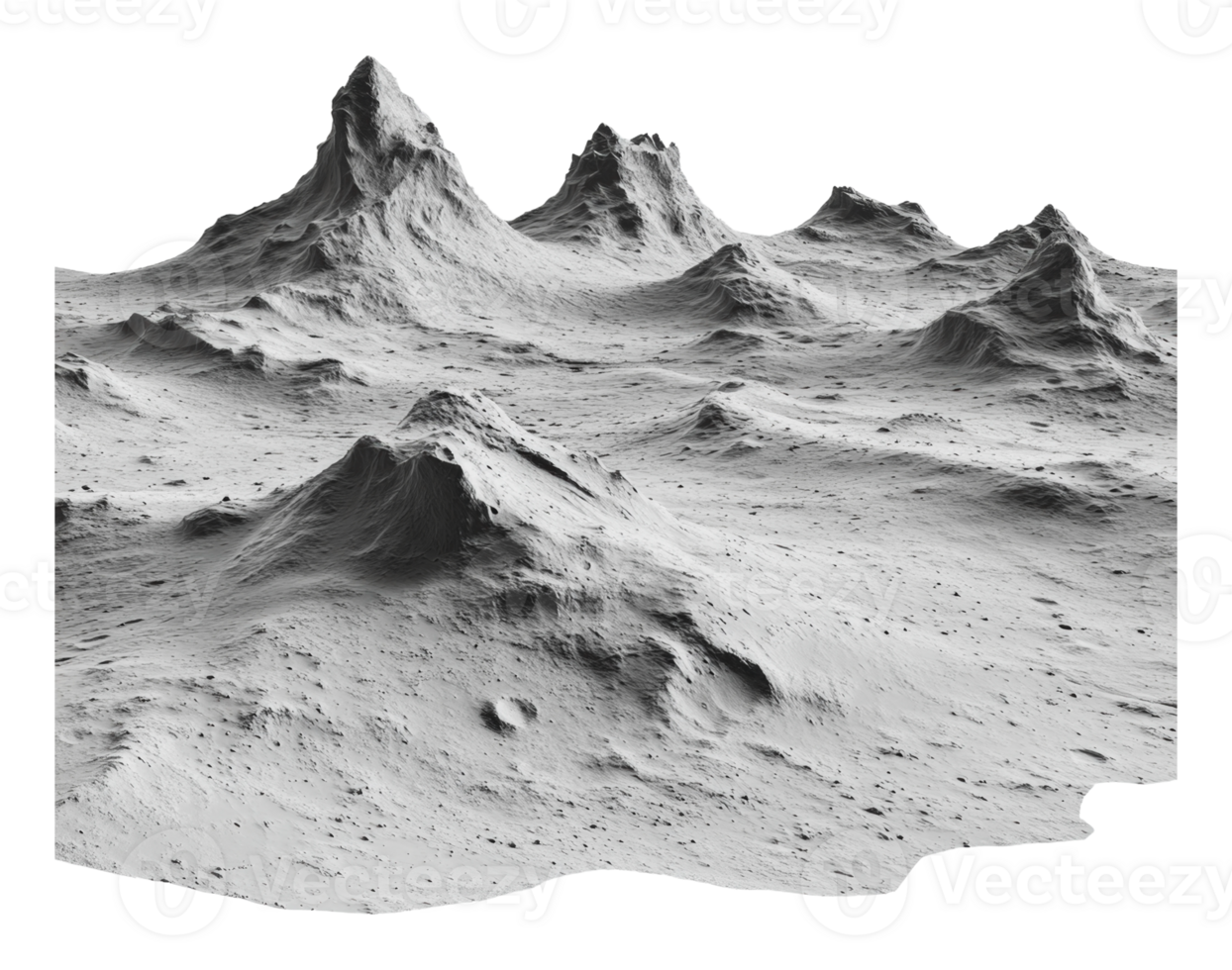Gray abstract peaks and valleys png