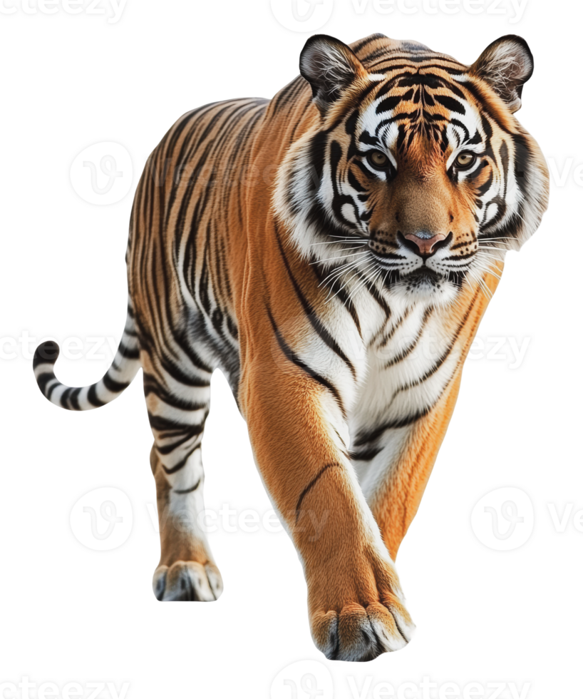 Majestic tiger walking through its natural habitat png