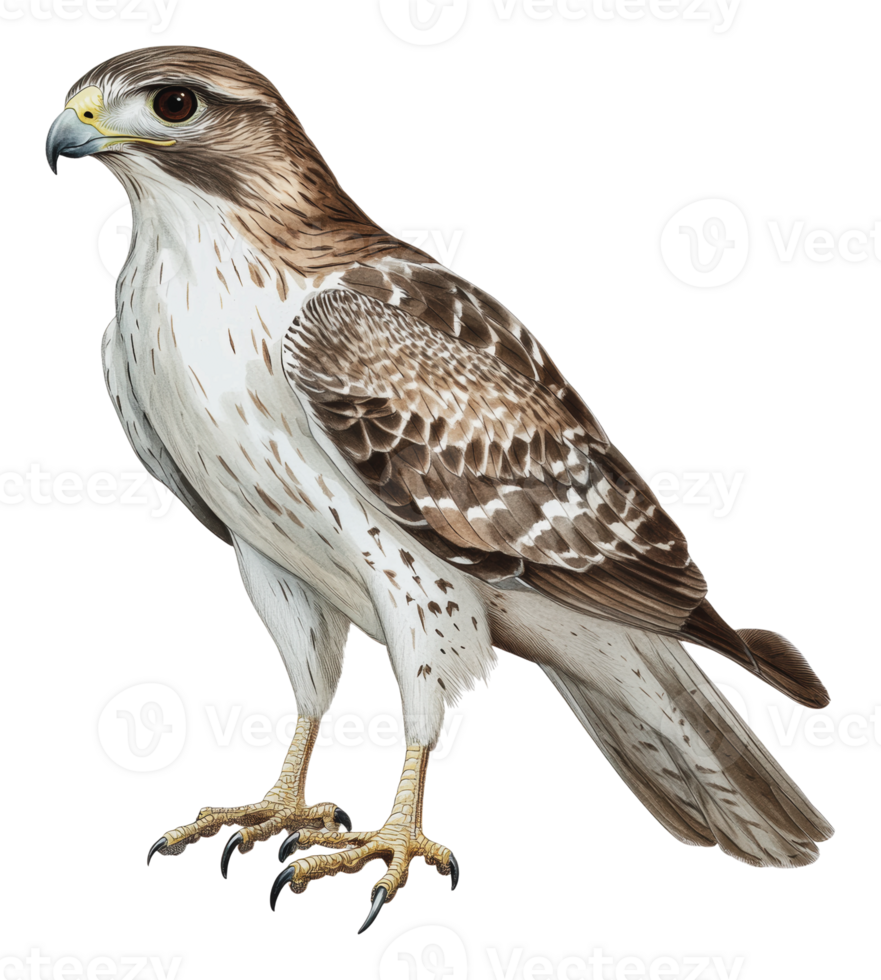 Hawk resting in daylight surroundings png