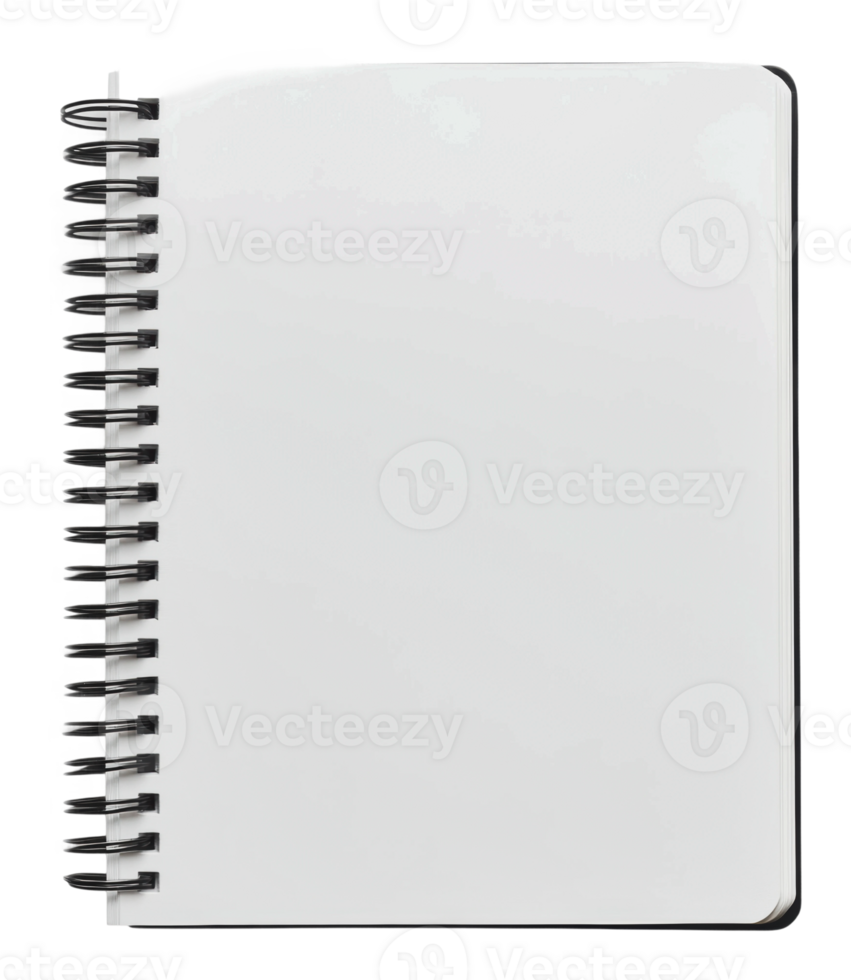 Blank spiral notebook ready for creative ideas png