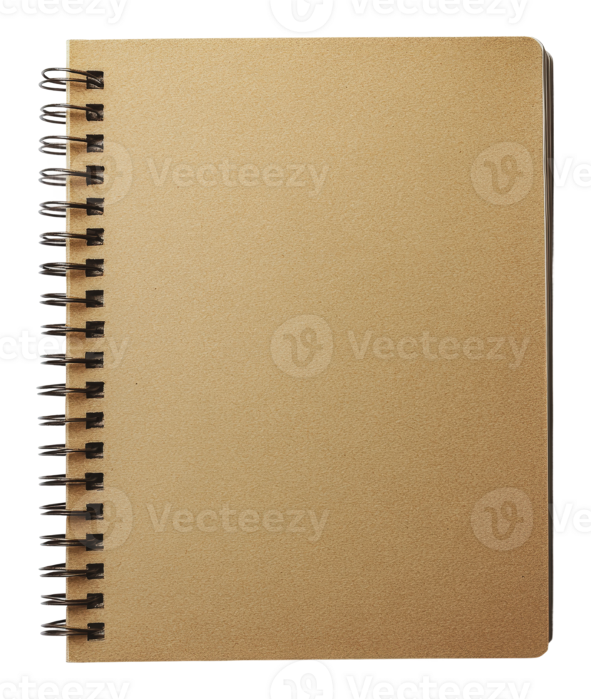Blank spiral notebook on a white background png