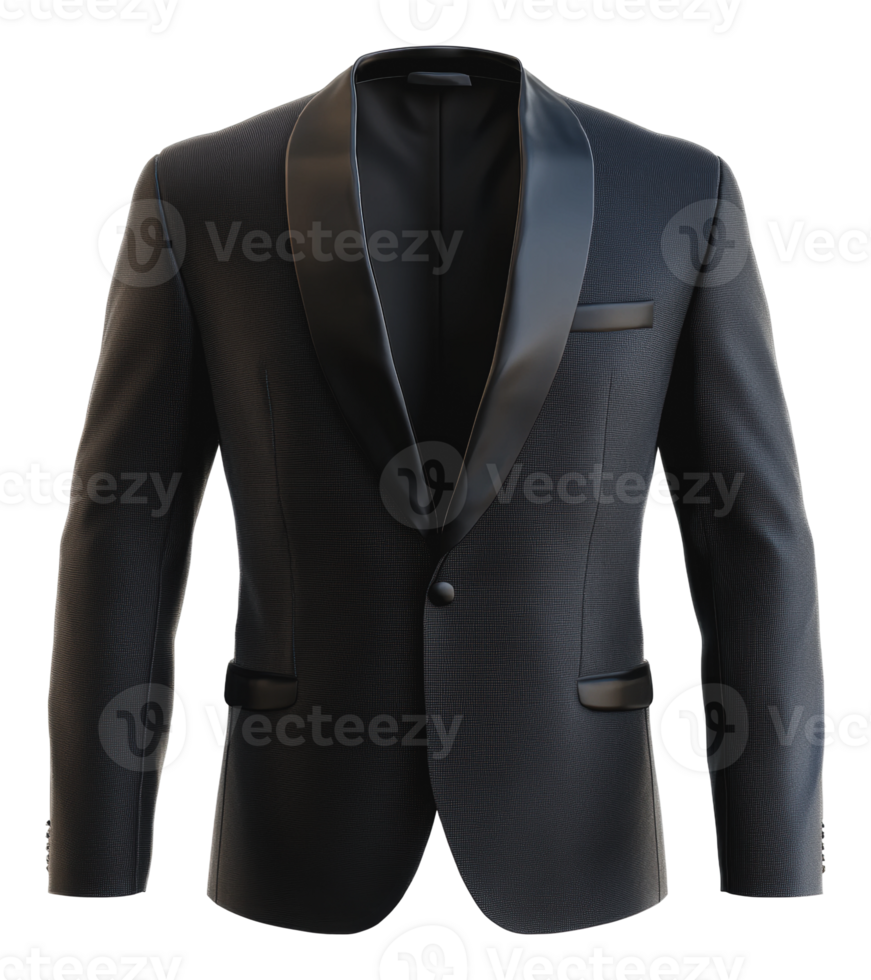 Elegant black tuxedo jacket for formal occasions png