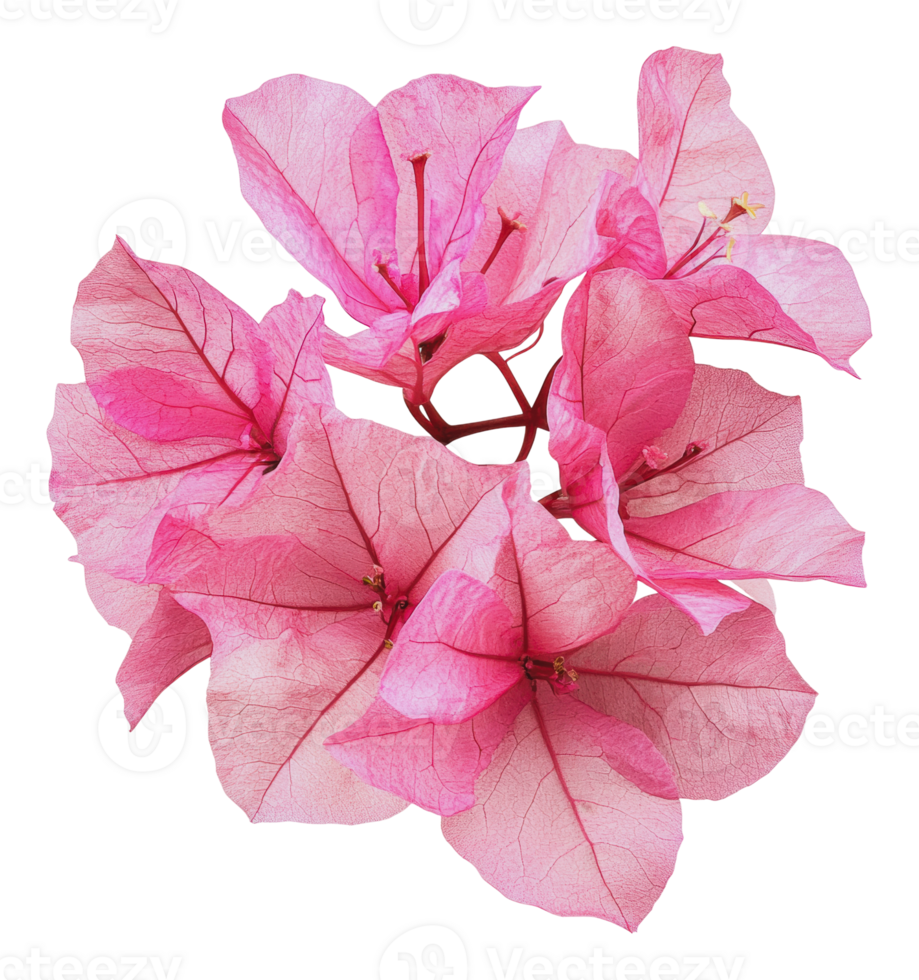 Beautiful pink bougainvillea flowers in full bloom png
