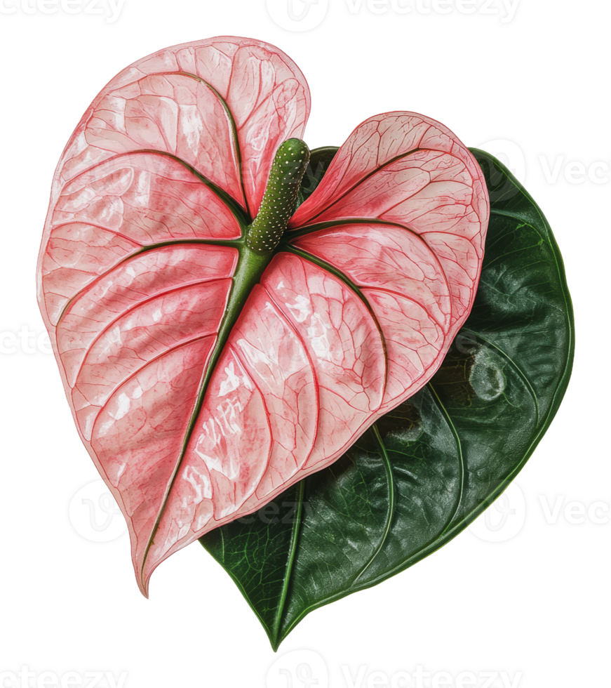 Vibrant heart-shaped leaves on white png