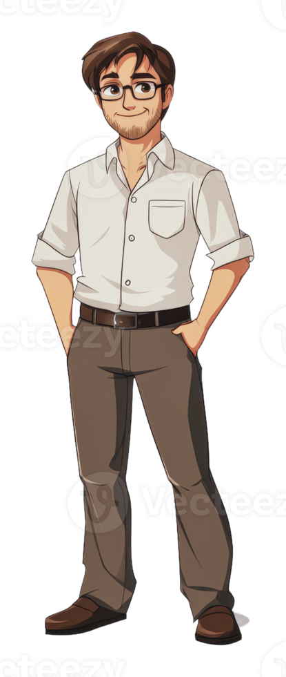 Confident young man with hands in pockets png