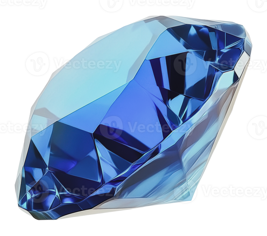 Blue gemstone on white background png