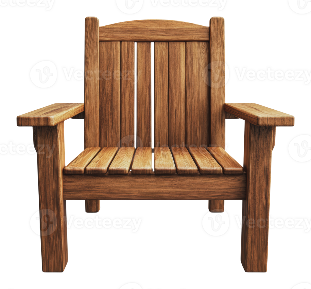 Outdoor wooden chair for sunset leisure png