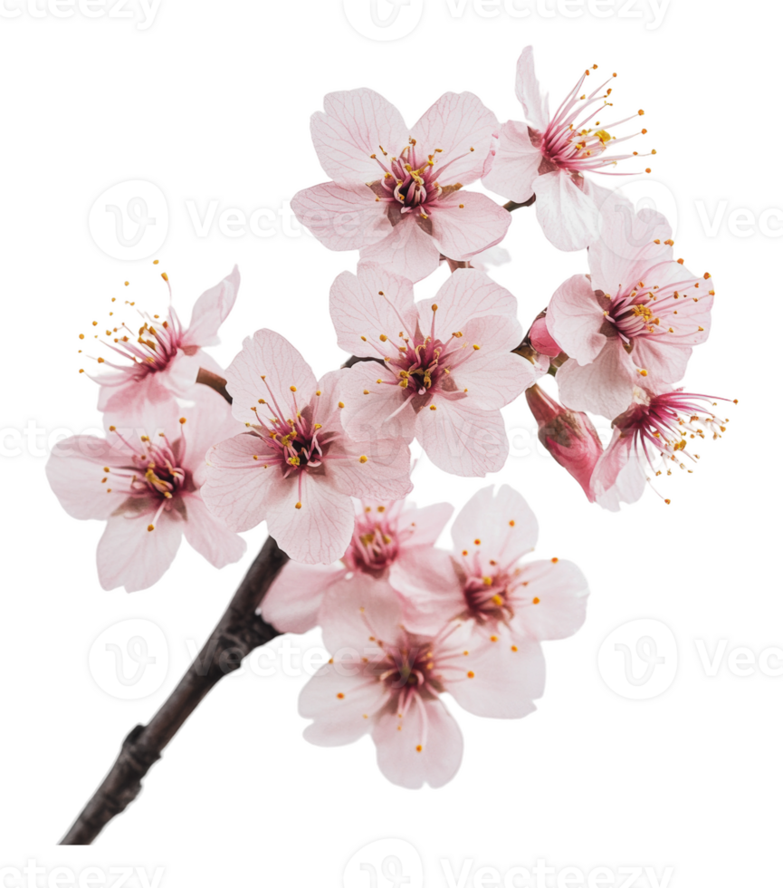 Cherry blossoms bloom in spring sunlight png