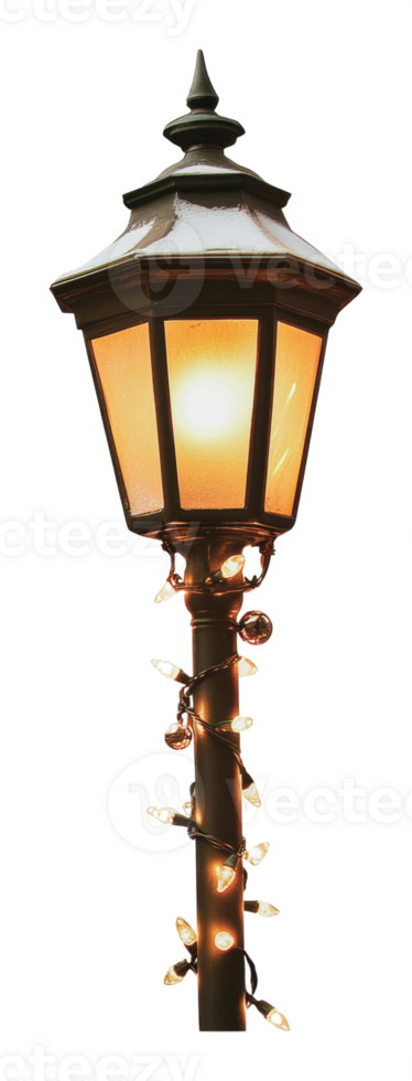 Glow of a lamp with twinkling lights png