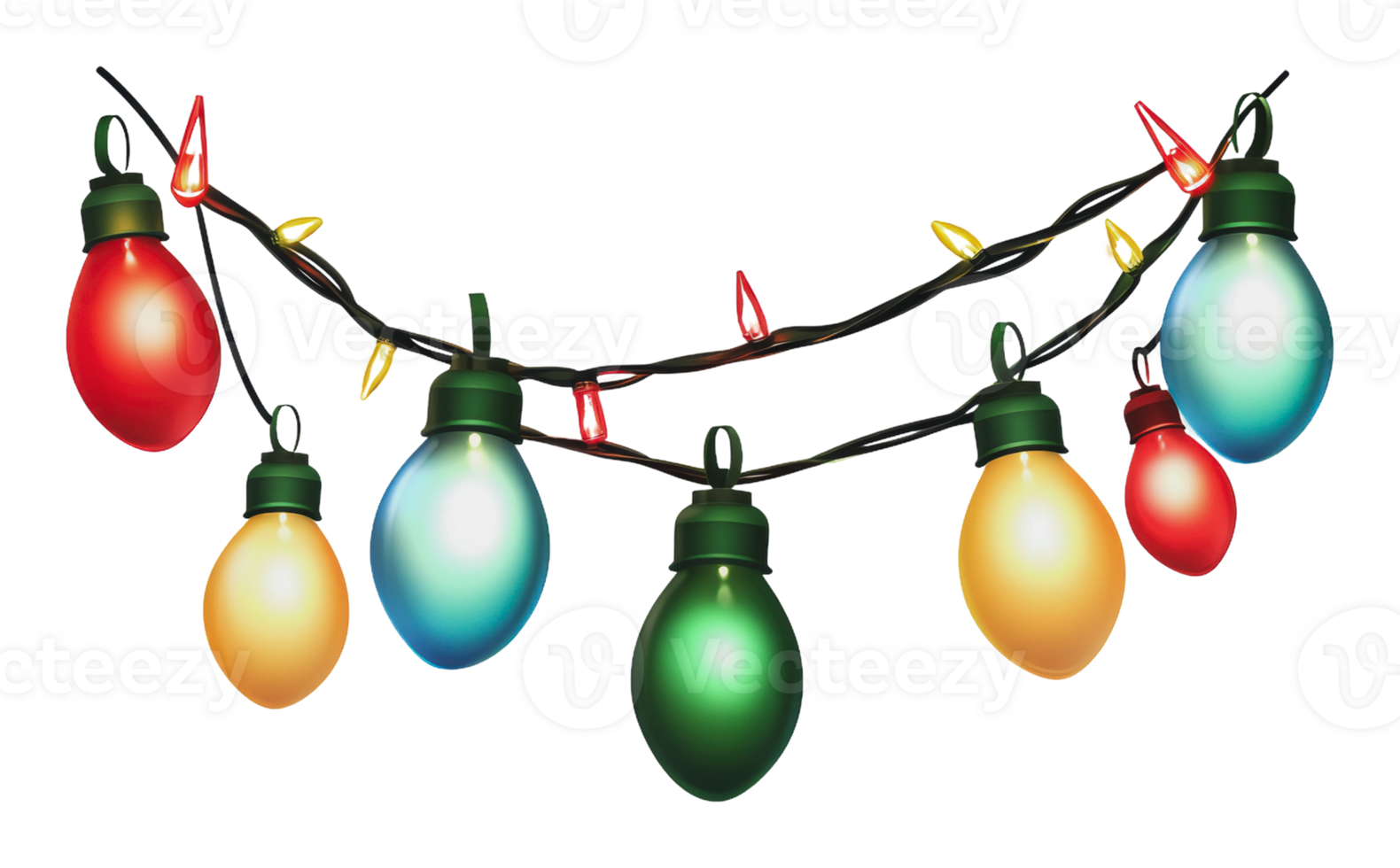 Festive string lights brightening the scene png