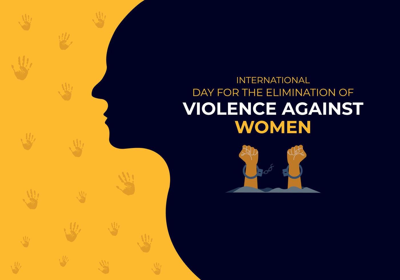 International Day for the Elimination of Violence Against Women. 25 November. Holiday concept. Template for background with banner, poster and card. vector