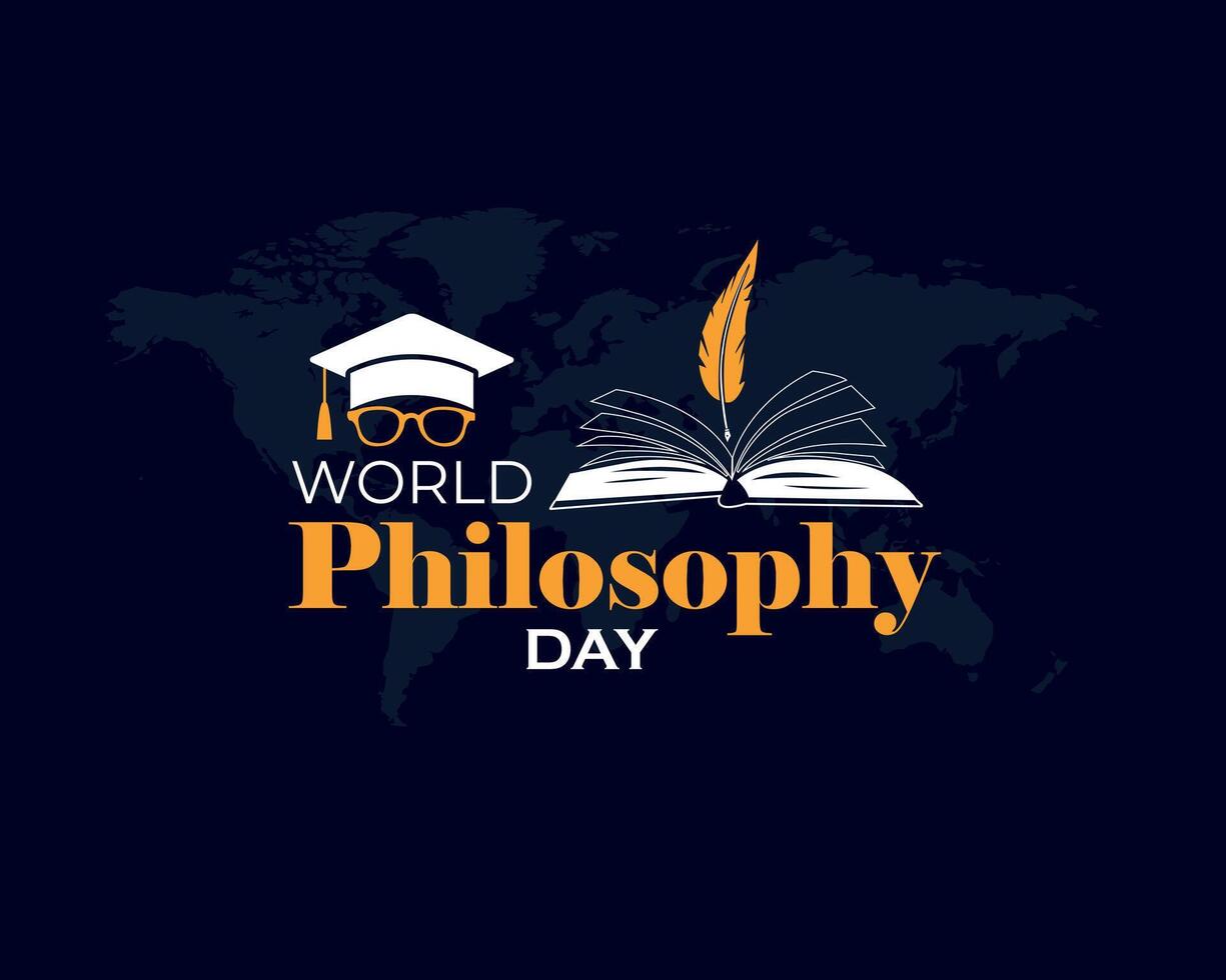 World Philosophy Day. 21 November. Template for background with banner, poster and card. Flat Design. vector