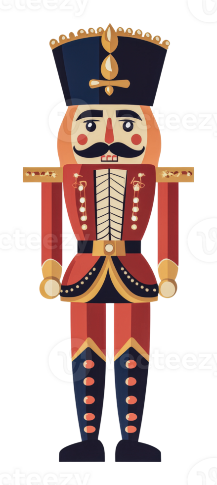 Colorful nutcracker in traditional attire png