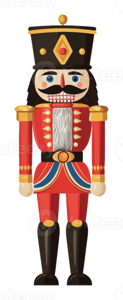 Colorful nutcracker for winter decor png