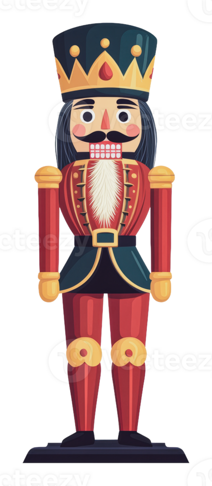 Vibrant nutcracker on winter display png
