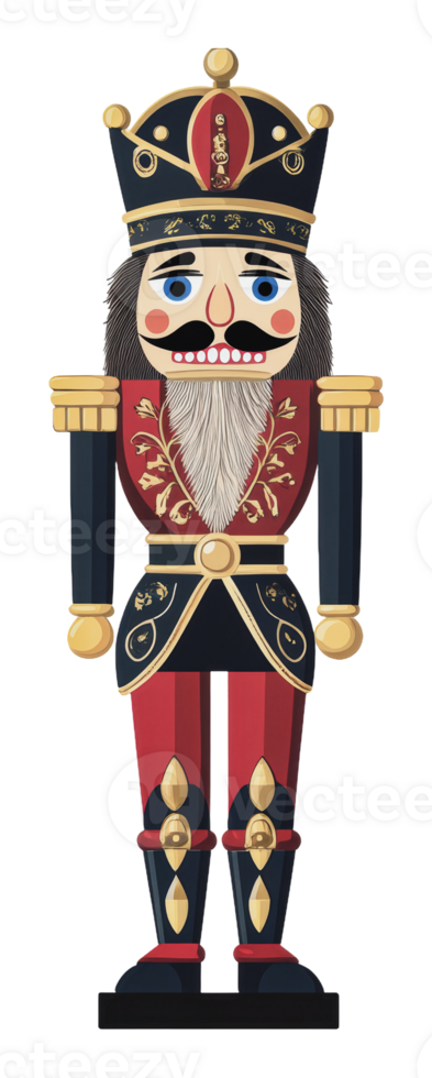 King nutcracker in wooden design png