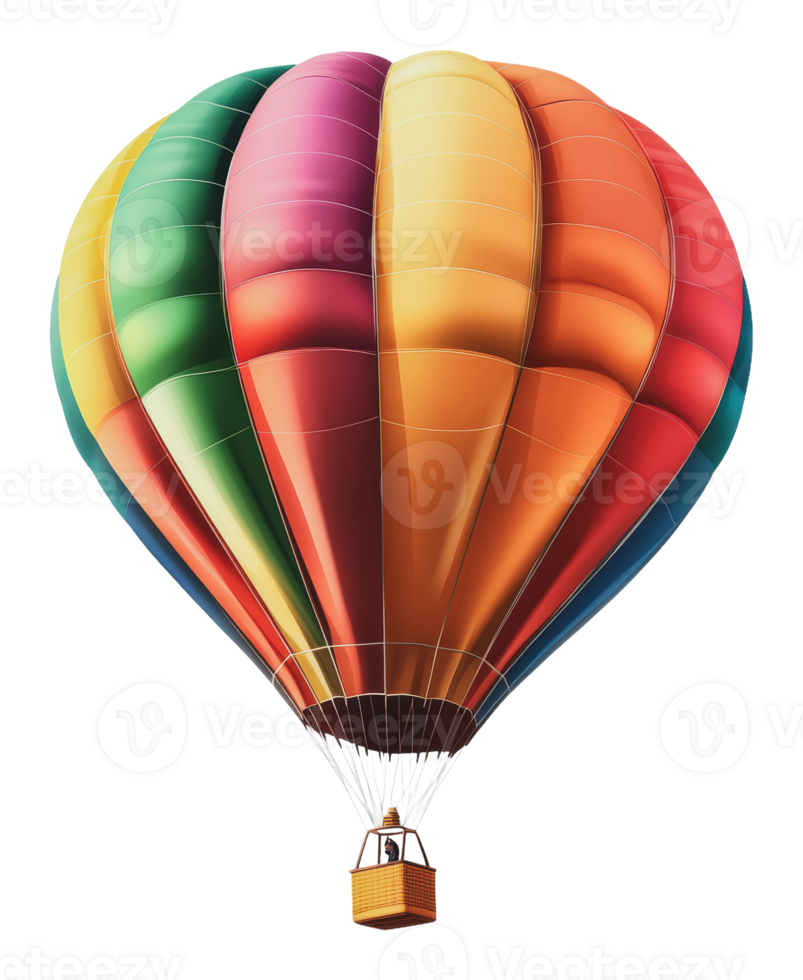 Colorful balloon over calm fields png