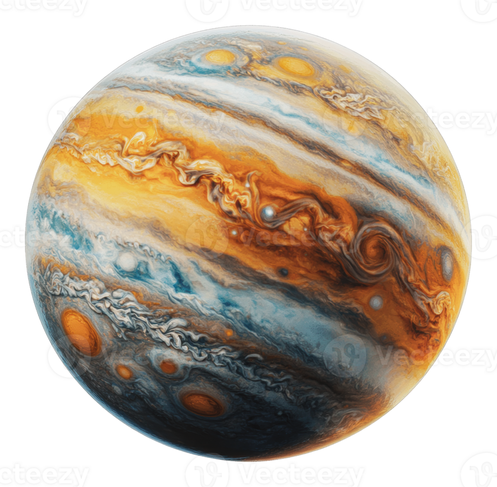 Vivid details of Jupiter's striking atmosphere png