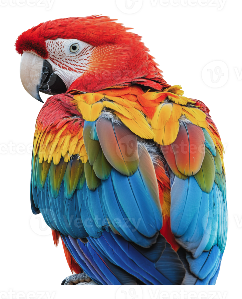 Colorful parrot on a branch png