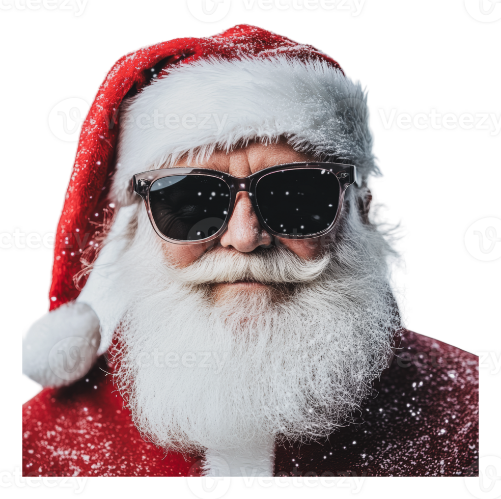 Santa in sunglasses on a sunny winter day png