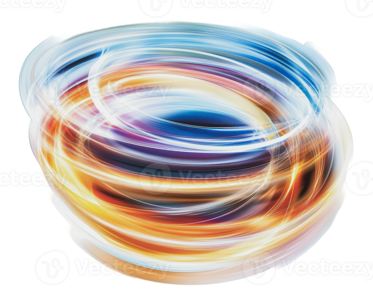 Colorful night light patterns swirl png