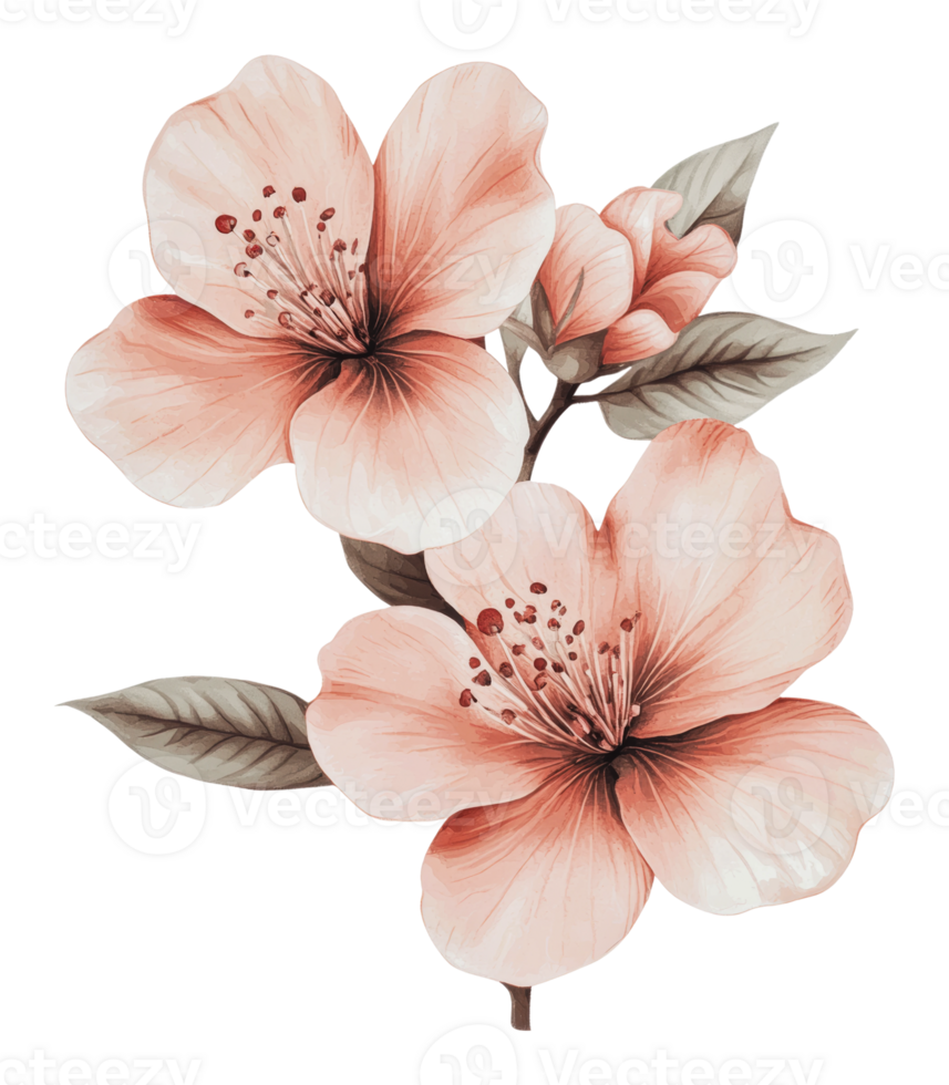 Beautiful peach blossoms blooming in spring season png