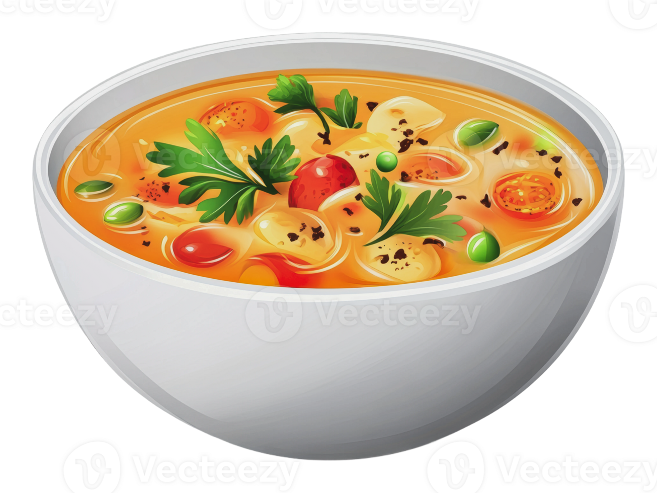 délicieux bol de légume soupe prêt pour portion png